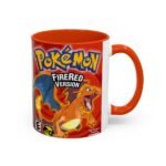 Mug Pokémon Version Rouge Feu avec Dracaufeu design rétro Game Boy Advance en céramique 11oz