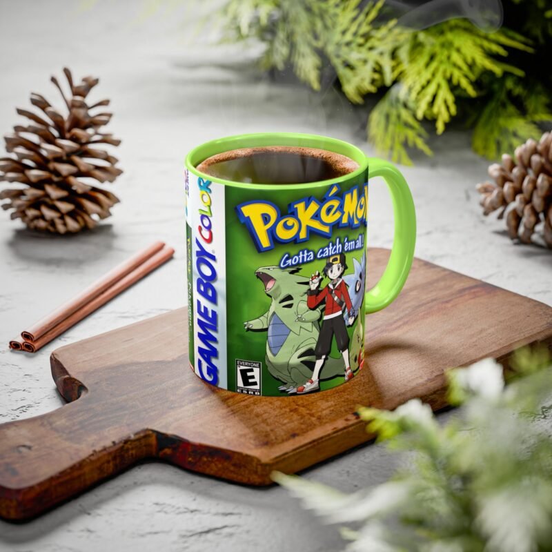 Pokemon Gold Silver Mug – Tyranitar Retro Game Boy Coffee Cup | Pixel Mugz